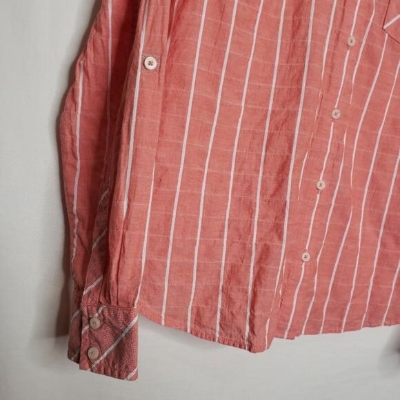 Tommy Hilfiger Roll Tab Stripe Convertible Button Down Shirt Top Women's Size XS - Picture 4 of 11